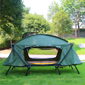 Cama de Camping Portátil para 2 Personas, Plegable, Elevada, con Toldo - Product Image 3