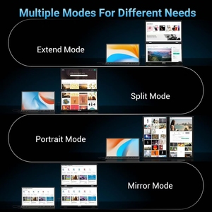 <span class=keywords><strong>Monitor</strong></span> Portatile USB da 15,6 Pollici, Schermo IPS 1080P per Estensione Laptop, Configurazione <span class=keywords><strong>Monitor</strong></span> Doppio/Triplo Pieghevole per Trading Diurno, Business - Product Image 5