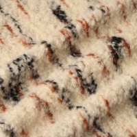 2024 automne hiver fabricant de textiles nouvelle tendance InStock jaune tigre imprimé 20 alpaga 32 laine boucle polaire tissu Tweed