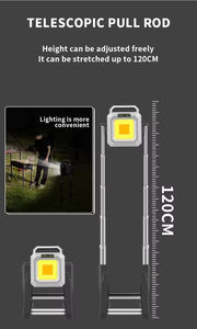 Lampe de travail rechargeable type-c avec batterie intégrée de 10000 mAh, longue durée de vie de la batterie, entrée et sortie, lampe de travail COB - Product Image 6