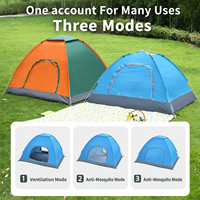 Tente de camping pop-up Oxford quatre saisons pour l'extérieur, imperméabilisation 1000-1500 mm, taille 210x210x130 cm, entièrement automatique, ouverture à une seule traction