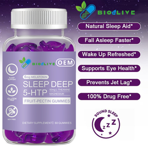 Integratori in Gommose per il Sonno Senza Zucchero Vegani con 6mg di Melatonina, Magnesio e Vitamina B6, Etichetta Privata OEM all'Ingrosso - Product Image 5