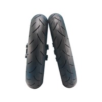 Kit de roues complètes pour supermoto 12 pouces, pneus avant 90/90-12 et arrière 110/70-12, jantes en aluminium, moyeux d'axe de 15 mm, pneus Kenda Curve