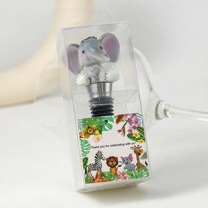 Cute Cartoon Elephant Wine <b>Bottle</b> <b>Stopper</b> Zinc Alloy Pink Blue Elephant Wedding Party Gift Sealing Plug - Product Image 1