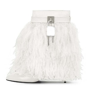 Fringes Stiletto Women High Thin Heels Short Booties Girl's Pointed Toe Ankle <b>Boots</b> Metal Shark Lock Shoes - Product Image 2