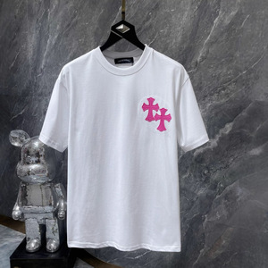 Camiseta de Moda de Alta Calidad 2025 Nueva Colección <span class=keywords><strong>CH</strong></span> con Bordado de Cruz y Herradura Colorida, Transpirable, Estilo Urbano - Product Image 4
