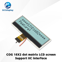 SCCdisplay Antarmuka IIC SJXD162A-1031 Modul LCD 16X2 Grafik Dot Matrix Lampu Latar LED Putih Karakter COG Driver SPLC792A