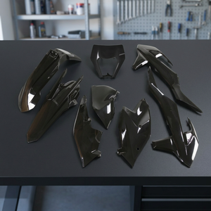 Kit di plastica nera con supporto faro per KTM EXC 125 2017-2019 motocicli accessori moto - Product Image 2