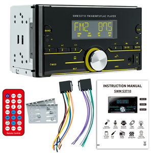 Bqcc 2DIN phổ 12V đài phát thanh xe hơi ai ứng dụng bằng giọng nói xác định vị trí Stereo Đèn biến FM Receiver Aux-in USB BT MP3 Máy nghe nhạc khuếch đại - Product Image 6