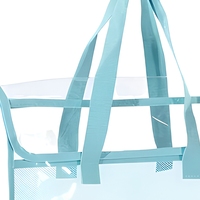 Bolsa de Almacenamiento Transparente de PVC con Cierre, Estilo Coreano, Gran Capacidad, para Documentos Escolares y de Oficina, Impresión Digital