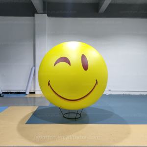 Ballon géant gonflable LED lumineux personnalisé avec logo, motif visage souriant, de 1m à 4m, pour événements promotionnels en centre commercial, Journée familiale ou événements d'entreprise - Product Image 4