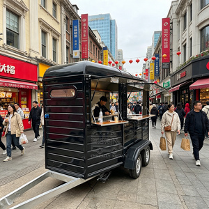 Modern Horse <b>Box</b> With Storage Prep Area For Mobile Dining And Pop Up Events Street Food Cart - Product Image 4