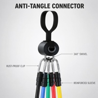 Juego de Bandas de Resistencia de Diseño Nuevo 2026 con Colores Personalizados, con Asas, Correas para Tobillos y Anclaje para Puerta, para Yoga, Gimnasio y Entrenamiento Físico