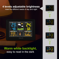 Digitale drahtlose Wetters tation Wecker Home Barometer Thermometer Hygrometer Auto Radio gesteuerte Temperatur Kunststoff OEM