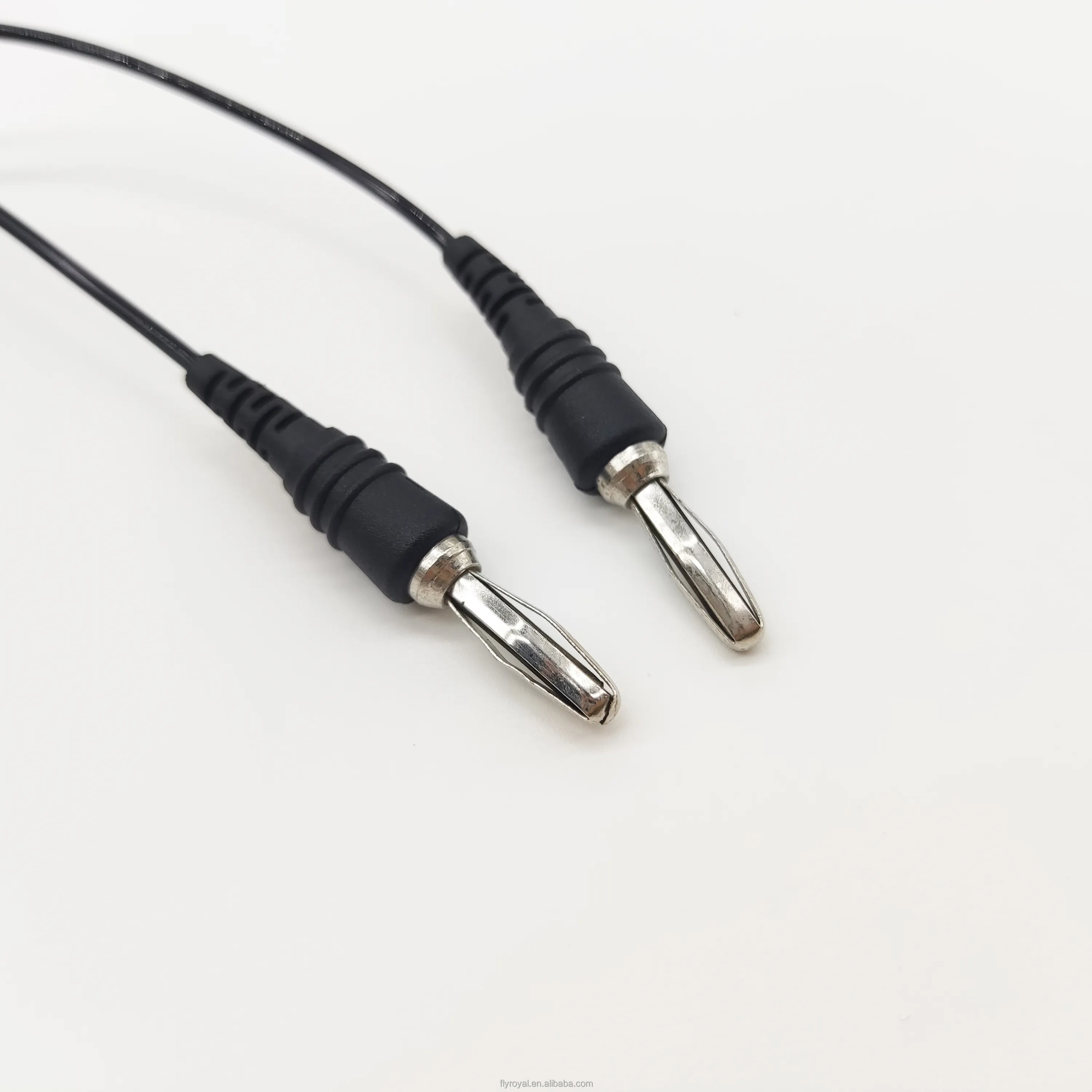 Customize High Flexibility Banana Plug Connector Spiral Coiling Cable Assembly Spring Wire Harness For Audio Speaker