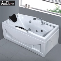 Baignoire rectangulaire surdimensionnée pour 2 personnes avec jets de massage
