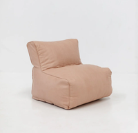 Housse de fauteuil pouf pour enfants en similicuir PU résistant aux taches et à l'eau, confortable