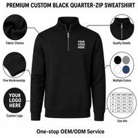 Chemise quart de pull pour hommes Nouveau design personnalisé Jogging 1/4 Sweat-shirt zippé Fitness Training Sports Wear