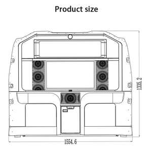 Toyota Hiace Mercedes, fourgonnettes et bus commerciaux avec séparation motorisée pour téléviseur, séparateur d'intimité avec écran de divertissement, durable - Product Image 1