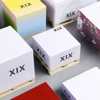 Bloc-notes adhésifs personnalisés avec logo, promotion commerciale, impression sur quatre faces, blocs de papier, blocs de mémo avec palette en bois
