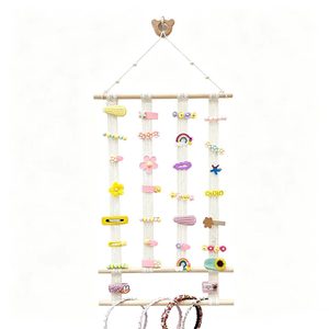 Hair Clip <b>Storage</b> <b>Wall</b> Mounted Display Rack Organizer For Bathroom Home Use 4 Layers Rectangular <b>Hanging</b> Type - Product Image 3