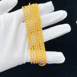 AU750 18 Karaats Puur Goud Touw Ketting Ketting Sieraden Groothandel Real Gold 18 K Yellow Solid Gold Link Chain