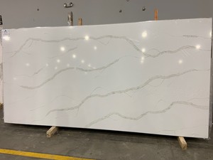 Dalles de <span class=keywords><strong>quartz</strong></span> artificiel Calacatta blanc, couleur blanche avec des veines, pierre pour plans de travail - Product Image 5