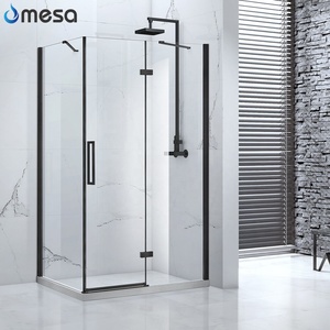 Nero opaco telaio in alluminio cerniera box doccia porte <span class=keywords><strong>senza</strong></span> Base - Product Image 5