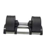 Ensemble d'haltères de fitness réglables en fer de haute qualité 24kg 36kg, logo personnalisé, haltères de musculation commerciales bon marché, équipement de gym