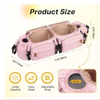 Nouveauté : Sac organisateur multifonctionnel pour poussette, en tissu matelassé, avec plusieurs porte-gobelets, pour ranger les essentiels de bébé