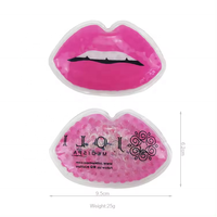 Esthétique Soulagement de la douleur Compresse froide Logo personnalisé Pack de glace Forme de lèvre Pack de gel froid pour les lèvres