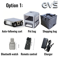 Poussette intelligente pour animaux de compagnie OVS, robuste, ergonomique, polyvalente, à 4 roues, confortable, avec fonction de suivi automatique et télécommande