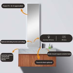Meuble de salle de bain tendance avec miroir LED, nouveau meuble de salle de bain étanche de fabricant professionnel avec lavabo - Product Image 4