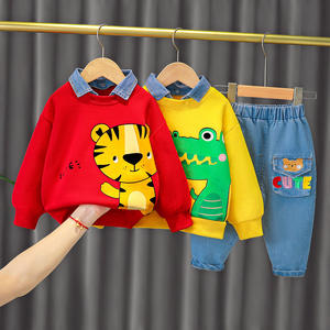 2 PCS Ensembles de vêtements pour garçon Bébé garçon <span class=keywords><strong>Crocod</strong></span> Pullover Hoody Tops + Pants Set Infant Christmas Clothes Suits Kids Children Clothing - Product Image 2