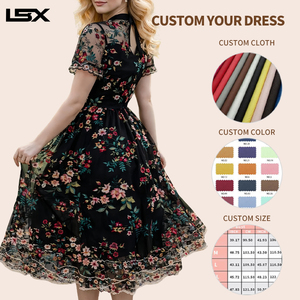 <span class=keywords><strong>Vestidos</strong></span> <span class=keywords><strong>de</strong></span> Moda <span class=keywords><strong>Elegantes</strong></span> Personalizados para Mujer, Ropa <span class=keywords><strong>de</strong></span> Calle <span class=keywords><strong>de</strong></span> Primavera, Estampado Romántico, Cuello en V, Manga Corta, Cintura Alta, Vestido Maxi, Fabricante - Product Image 2