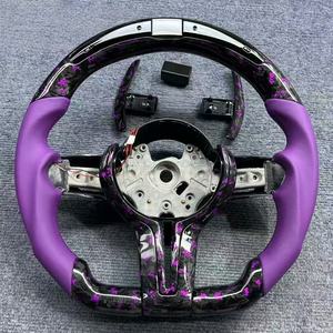 Volante de fibra de carbono forjado personalizado Plug and Play para <span class=keywords><strong>BMW</strong></span> M3 M4 <span class=keywords><strong>M5</strong></span> F80 F82 E90 E91 X5 F15 X6 F16 F10 F30 F32 F36 <span class=keywords><strong>F60</strong></span> - Product Image 1