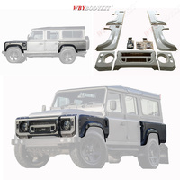 Kit de Carrocería Ancha para Land Rover Defender 90 110, Parachoques Delanteros y Traseros, Piezas de Auto, Rejillas Exteriores, Capós, Alerón de Fibra