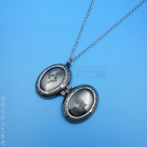 Custom Flip Top Zinc Alloy Pendant Antique Silver <b>Magnetic</b> Photo <b>Frame</b> Themed Necklace Gift Jewelry Dongguan Made - Product Image 3