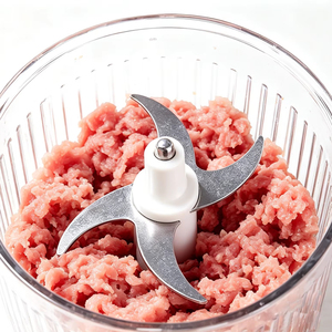 Picadora de Carne Eléctrica Eficiente con 3 Recipientes, Separación de Carne Cruda y Cocida, Ideal para Cortar, Mezclar Masa, Ayudante de Cocina - Product Image 1