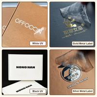 Autocollants de transfert UV DTF personnalisés, étiquettes de logo en cristal imperméables pour l'emballage de boîtes en carton kraft