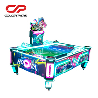 Machine de jeu d'arcade commerciale à monnayeur pour le jeu de hockey sur air, avec système de récompense de points, pour parcs et carnavals, aux couleurs vives