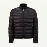 Blouson matelassé brillant en nylon pour homme, col montant, coupe ajustée, style streetwear, marque privée, faible MOQ, usine OEM ODM