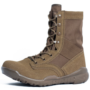 DSF27 Dark Coffee <b>Brown</b> Canvas Tactical <b>Boots</b> High Top <b>Lace</b> Up Breathable Outdoor All Seasons - Product Image 1