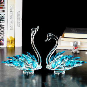 Nuovo <span class=keywords><strong>cigno</strong></span> di cristallo su misura di colore <span class=keywords><strong>blu</strong></span> K9 dell'ornamento del <span class=keywords><strong>cigno</strong></span> di cristallo 2022 per la decorazione di nozze - Product Image 3