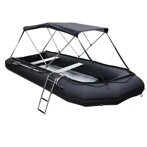 Inflatable Hypalon Roll Up Rowing Boat Aluminum Floor with Aluminum Transom And Stainless Ladder