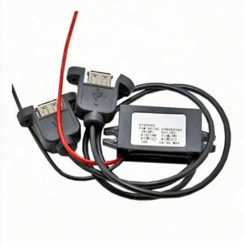 2014 Hot Sales 12V To 5V 3A d c d c Dual USB Car Charge Power Supply Switch Converter