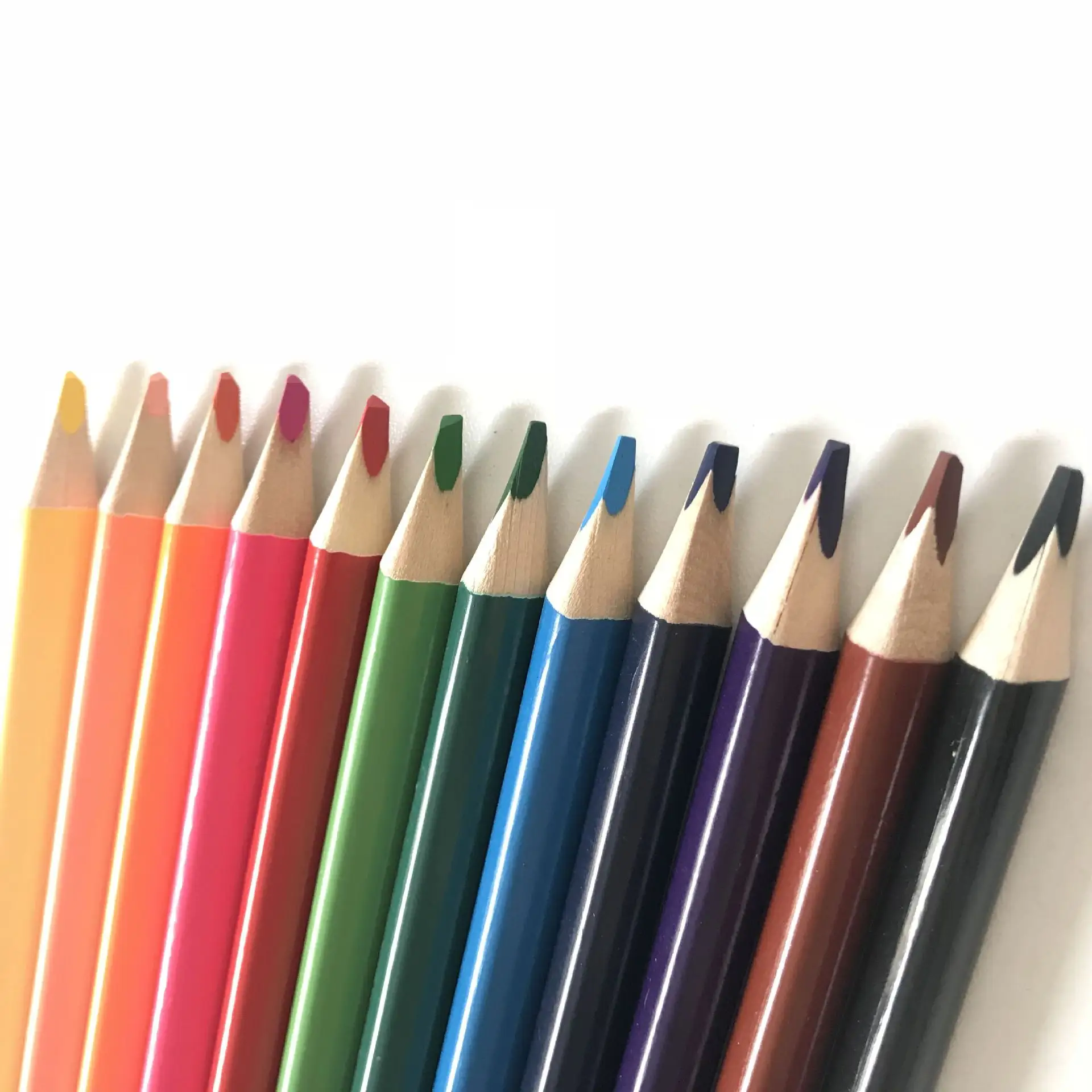 제조 업체 사용자 정의 추가 로고 두꺼운 막대 삼각형 아트 그림 컬러 리드 학생 어린이 드로잉 연필