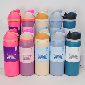 Bouteille d'eau sport isotherme en acier inoxydable à double paroi de 32 oz pour adultes, isolation thermique de 12 à 24 heures, anti-fuite, avec paille, idéale comme cadeau - Product Image 3