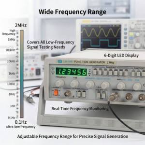Multifunktionaler Longwei LW-1641 Digitaler Rechtecksignalgenerator 200MHz Frequenzauflösung 16-Bit 4,3 Zoll Touchdisplay - Product Image 3