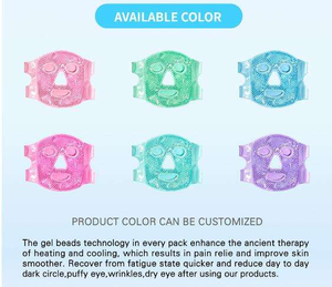 2026 Trending Reusable Gel Bead Face <strong>Eye</strong> Mask Hot Cold Compress Ice Pack for <strong>Eyes</strong> Migraine &amp; Facial Puffiness Relief <strong>Cooler</strong> <strong>Pad</strong> - Product Image 6